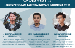 Tiga Mahasiswa Institut Teknologi PLN berhasil lolos Program Talenta Inovasi Indonesia Tahun 2021,